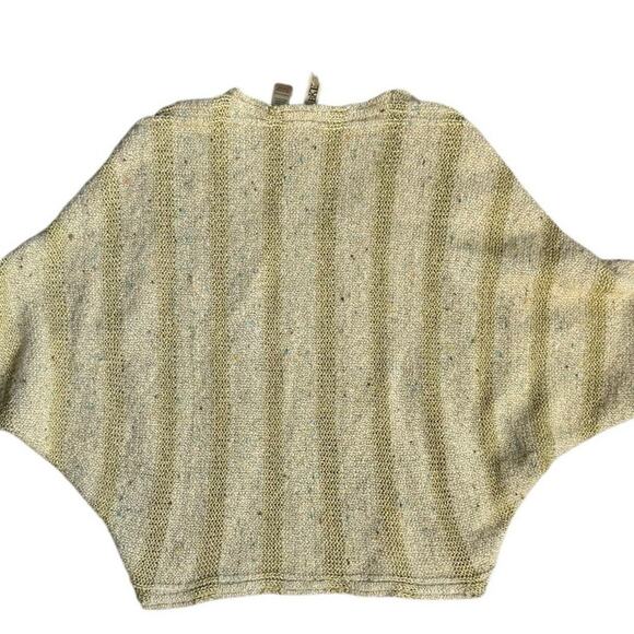 BKE Wool Blend V-Neck‎ Gold Fleck Open Knit Sweater Size Small - Picture 5 of 7